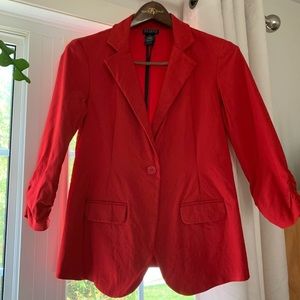 NWOT stretchy red blazer, size M
